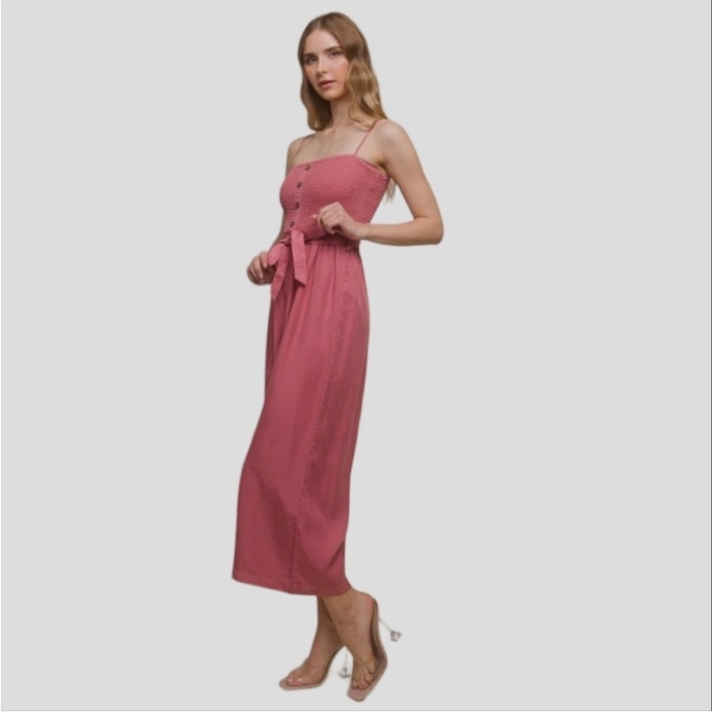 Pink Lily Rose Midi Jumpsuit